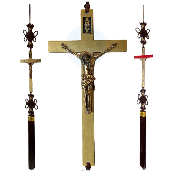 INRI 54” Metal Wall Crucifix - Picture 1 of 8